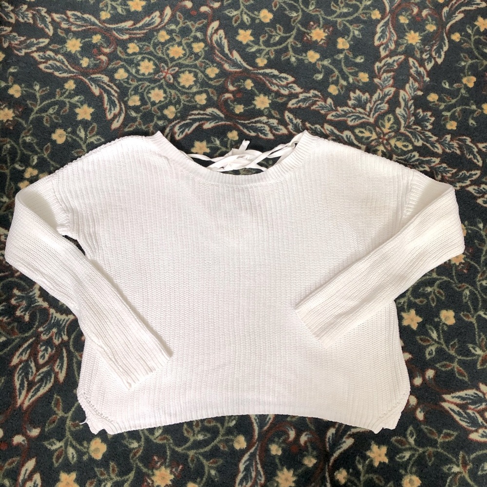 Garage white Knit with corset back detailing